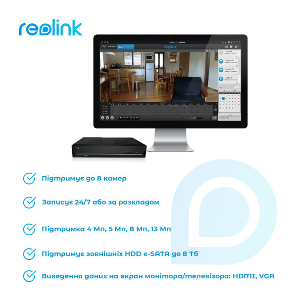 Фото - Видеорегистратор IP Reolink RLN8-410 без HDD