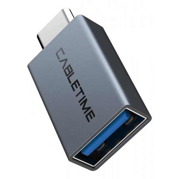 Фото - Переходник Cabletime USB USB Type-C V 3.0 (F/M) OTG Black (CP76G)