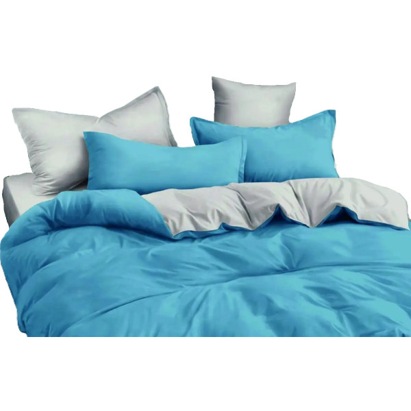 Фото - Комплект постельного белья Versailles Сине-серый (VS-BM2.5-211) Фото - Комплект постельного белья Versailles Сине-серый (VS-BM2.5-211)