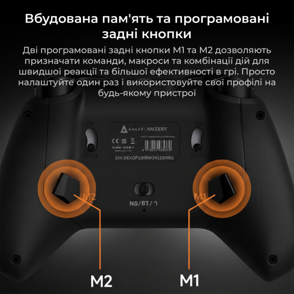 Фото - Геймпад Ajazz 2.4G/BT/USB (Switch/PC/iOS/Android) RGB Black (GP100S-B)