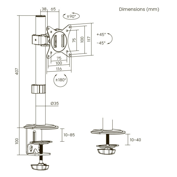 Фото - Крепление настольное Logan KR1