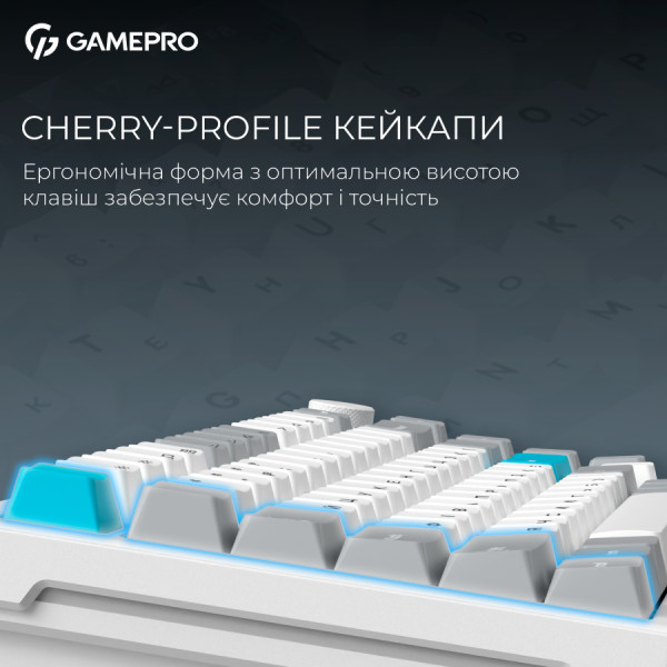Фото - Клавиатура беспроводная игровая GamePro Asgard Yord Keychron Super White (MK266WH)
