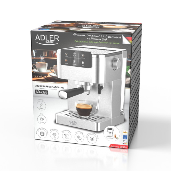 Фото - Кофеварка рожковая Adler AD 4390