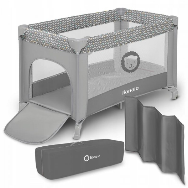 Фото - Манеж классический Lionelo Stefi Grey Concrete Multicolor