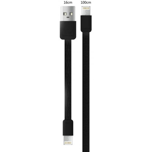 Фото - Кабель синхронизации данных WK WDC-009 M&S USB - Lightning + micro USB (M/M) 1m Black (2000700004696)