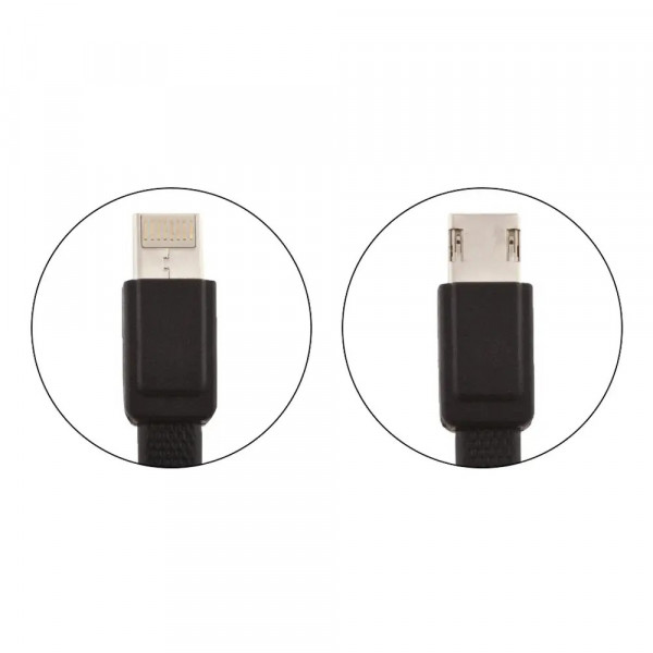 Фото - Кабель синхронизации данных WK WDC-009 M&S USB - Lightning + micro USB (M/M) 1m Black (2000700004696)