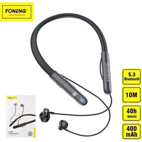 Фото - Наушники вкладыши беспроводные Foneng BL37 Digital Display Neckband Bluetooth Earphone (BL37-BE-DDN)