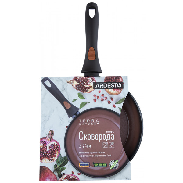 Фото - Сковорода универсальная Ardesto Terra Nature 24 см Orange/Brown (AR2724FA)