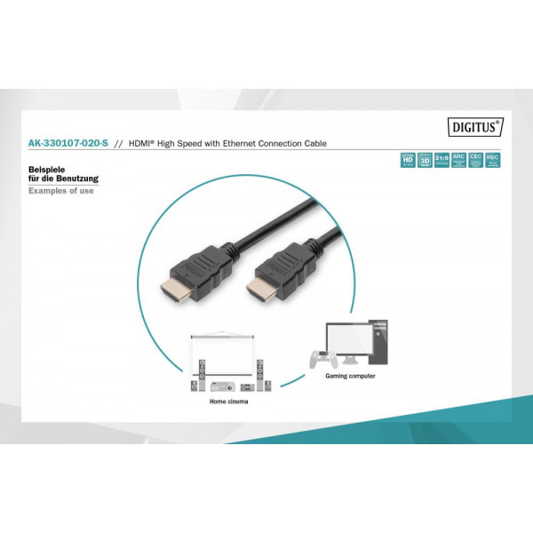 Фото - Кабель HDMI Assmann HDMI 2m (AK-330107-020-S)