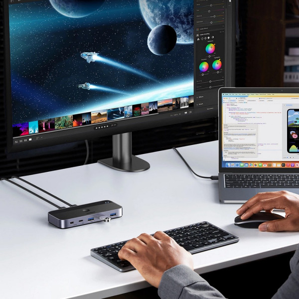 Фото - Хаб USB UGREEN CM662 USB 3.0 Sharing Switch 2 In 4 Out Black (15705)