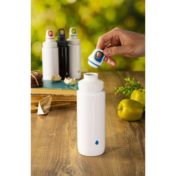 Фото - Бутылка для воды Tefal K3194312 Drink2Go Light Steel 0,6 л White/Blue