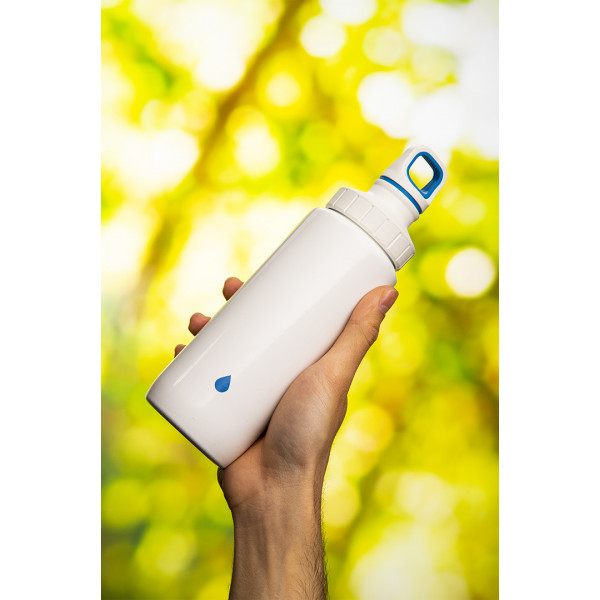 Фото - Бутылка для воды Tefal K3194312 Drink2Go Light Steel 0,6 л White/Blue