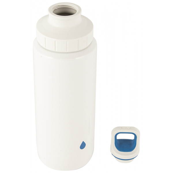 Фото - Бутылка для воды Tefal K3194312 Drink2Go Light Steel 0,6 л White/Blue