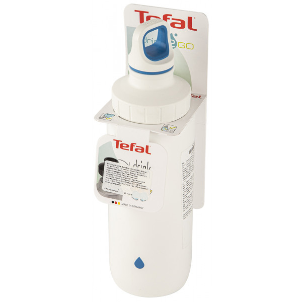 Фото - Бутылка для воды Tefal K3194312 Drink2Go Light Steel 0,6 л White/Blue