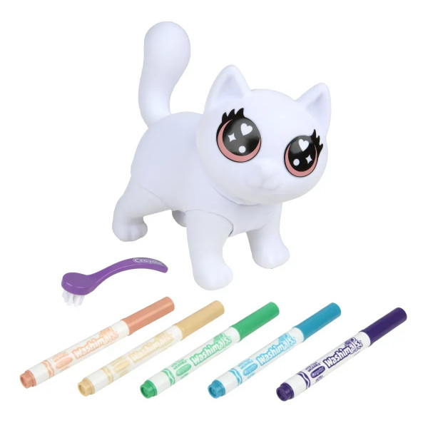 Фото - Набор для декупажа и росписи Crayola Washimals Котик-великан с фломастерами 5 шт. (74-7518)