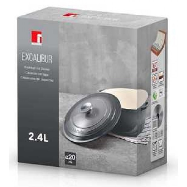 Фото - Кастрюля Bergner Excalibur 20 см (BG-36100-GY)