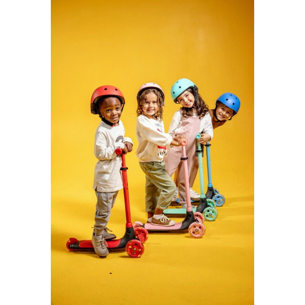 Фото - Трёхколёсный самокат YVolution YGlider Kiwi Розовый (Y101260)