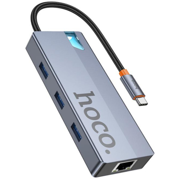 Фото - Хаб USB HOCO HB51 Wow 6-in-1 multi-function converter Deep Space Gray (6942007647304)