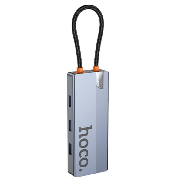 Фото - Хаб USB HOCO HB51 Wow 6-in-1 multi-function converter Deep Space Gray (6942007647304)