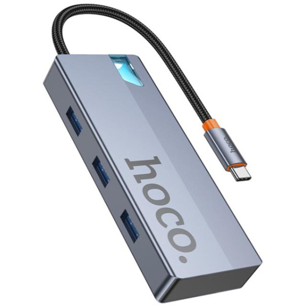 Фото - Хаб USB HOCO HB50 Wow 5-in-1 multi-function converter Deep Space Gray (6942007647298)