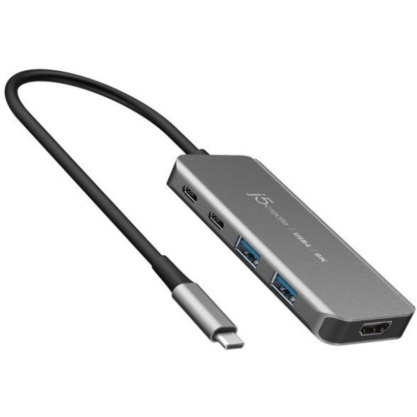 Фото - Хаб USB J5create USB-C 5-в-1 Silver (JCH453-N)