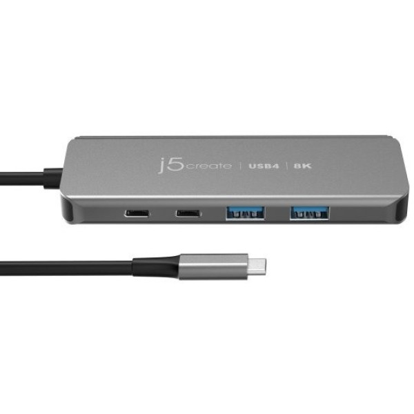 Фото - Хаб USB J5create USB-C 5-в-1 Silver (JCH453-N)