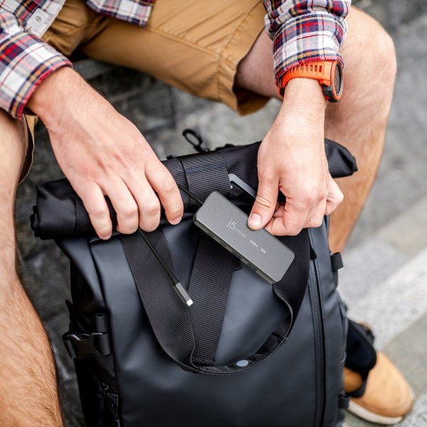 Фото - Хаб USB J5create USB-C 5-в-1 Silver (JCH453-N)