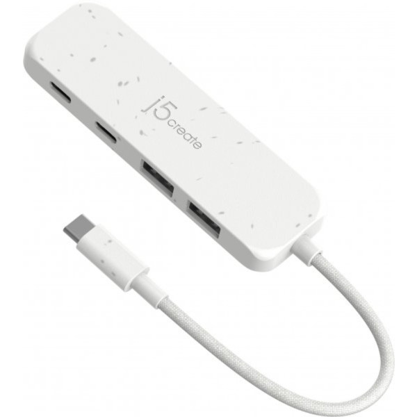 Фото - Хаб USB J5create USB 3.2 USB-С 2 USB-A/2 USB-С Nature White (JCH342EW-N)