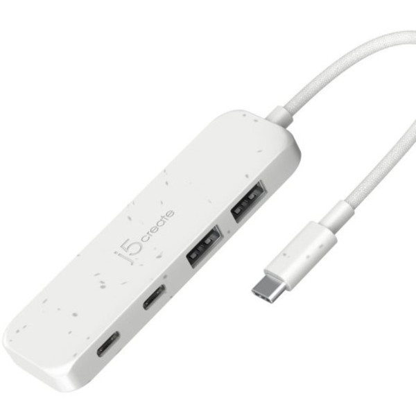 Фото - Хаб USB J5create USB 3.2 USB-С 2 USB-A/2 USB-С Nature White (JCH342EW-N)