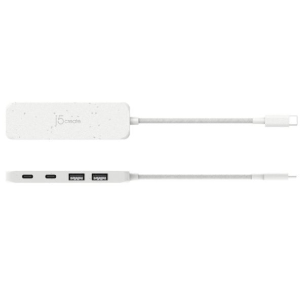 Фото - Хаб USB J5create USB 3.2 USB-С 2 USB-A/2 USB-С Nature White (JCH342EW-N)
