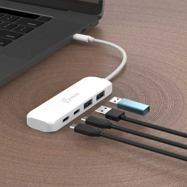 Фото - Хаб USB J5create USB 3.2 USB-С 2 USB-A/2 USB-С Nature White (JCH342EW-N)