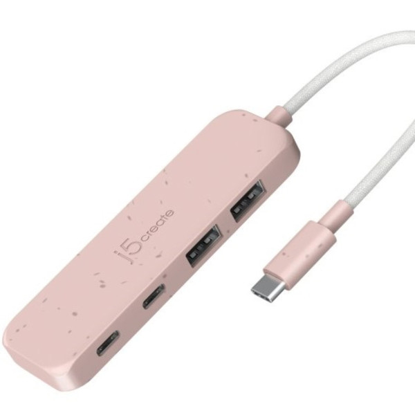 Фото - Хаб USB J5create USB 3,2 USB-С 2 USB-A/2 USB-С Earth Rose (JCH342ER-N)