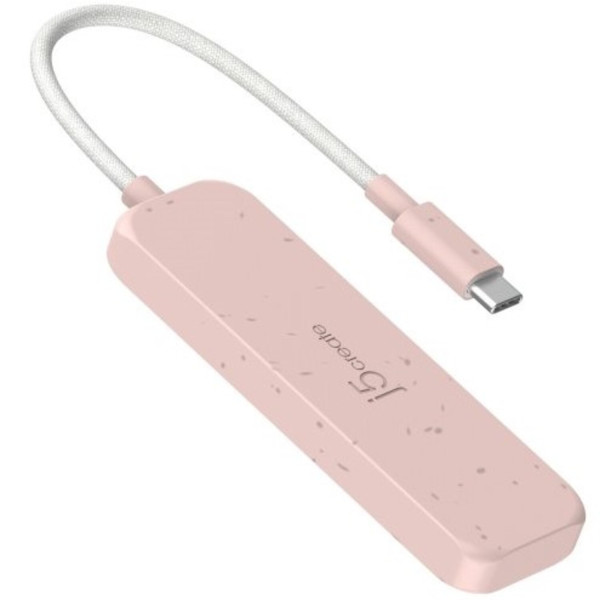 Фото - Хаб USB J5create USB 3,2 USB-С 2 USB-A/2 USB-С Earth Rose (JCH342ER-N)