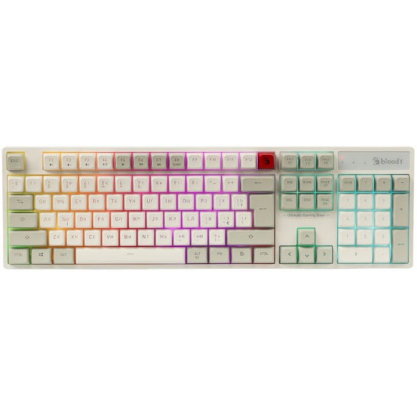 Фото - Клавиатура проводная игровая Bloody B230N (White)