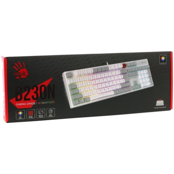 Фото - Клавиатура проводная игровая Bloody B230N (White)