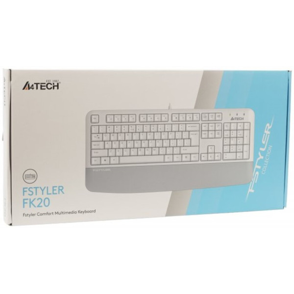 Фото - Клавиатура проводная A4tech FK20 (White)