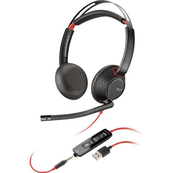 Фото - Гарнитура проводная Poly BlackWire 5220 USB-A HS Stereo (80R97AA)