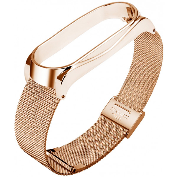 Фото - Ремешок для фитнес-браслета BeCover Metal for Xiaomi Mi Smart Band 8 Rose Gold (709360)