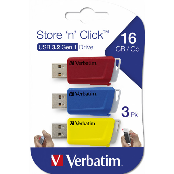 Фото - Флеш USB Verbatim STORE'N'CLICK USB 3.2  16GB (49306)