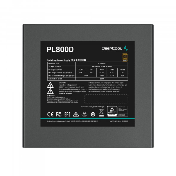 Фото - Блок питания для ПК Deepcool PL800D (R-PL800D-FC0B-EU-V2) 800W