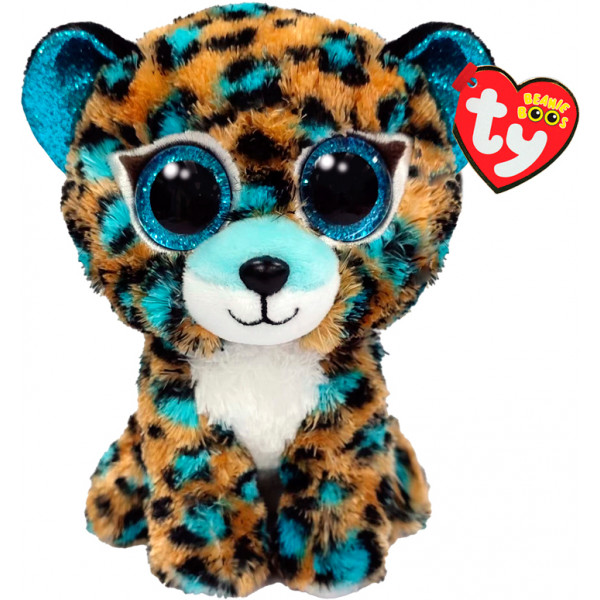 Фото - Мягкая игрушка глазастик TY Beanie Boos Леопард "COBALT" 15см (36691)
