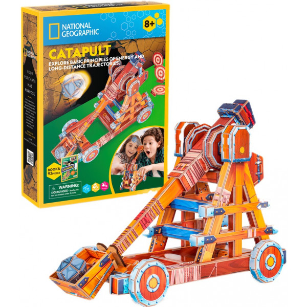 Фото - 3D пазлы Cubic Fun STEM "КАТАПУЛЬТА" (DS1086h)