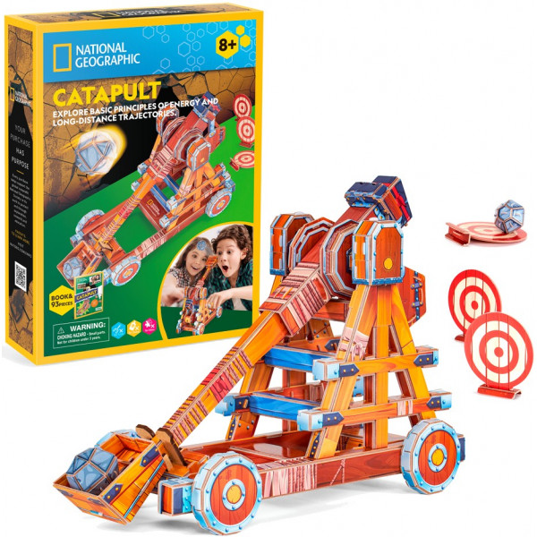Фото - 3D пазлы Cubic Fun STEM "КАТАПУЛЬТА" (DS1086h)