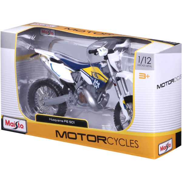 Фото - Коллекционный легковой транспорт Maisto Мотоцикл Husqvarna FE 501, 1:12 (31101-16921)