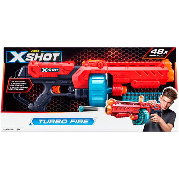Фото - Бластер многозарядный ZURU Red Excel Turbo Fire (48 патронов) (36270R)