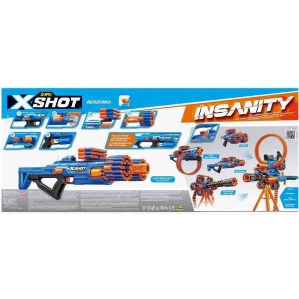 Фото - Бластер многозарядный ZURU X-Shot Insanity Berzerko 8 Shot (36610R)