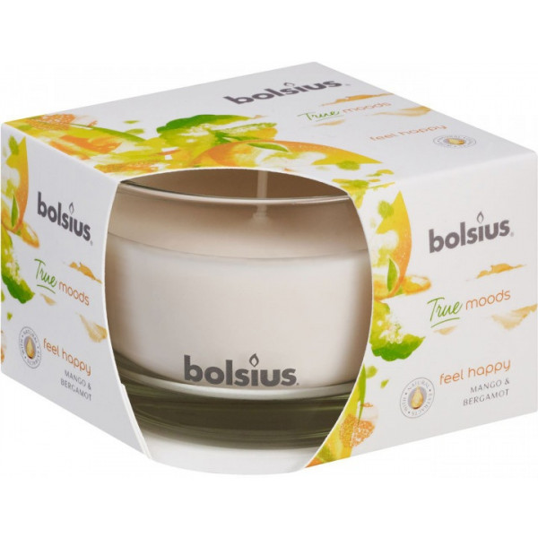 Фото - Свеча стекло Bolsius ароматическая 63/90 Feel happy (Манго и Бергамот) (170412)