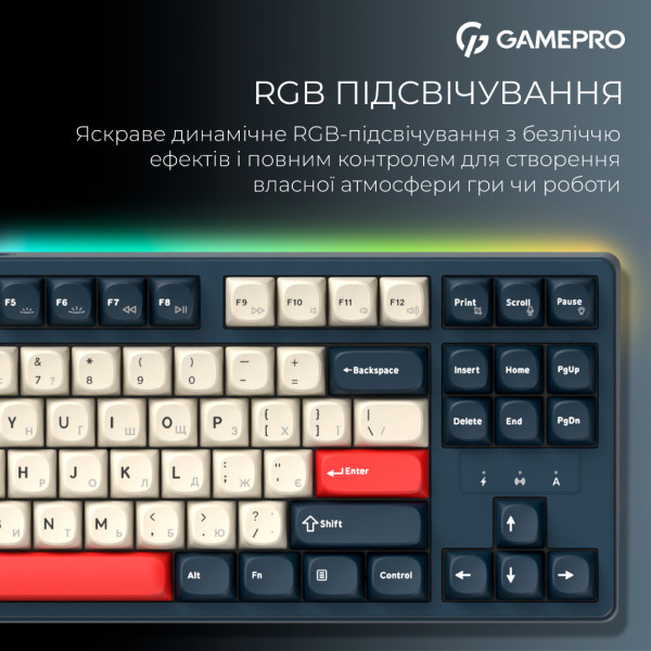 Фото - Клавиатура беспроводная игровая GamePro Asgard Ragnar Keychron Super Blue (MK285BL)