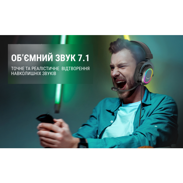 Фото - Гарнитура проводная игровая Fifine Black RGB (H6)