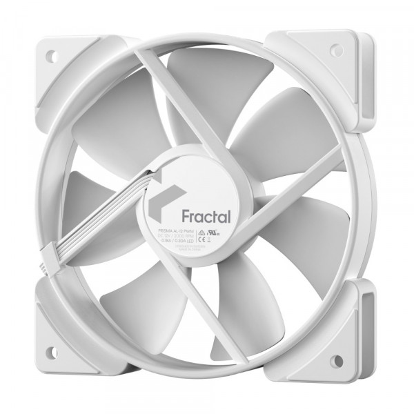 Фото - Корпусный вентилятор Fractal design 120 мм Prisma AL-12 ARGB PWM (FD-FAN-PRI-AL12-PWM-WT)